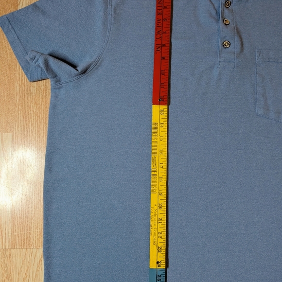 Wrangler Blue Short Sleeve Henley - Picture 4 of 5